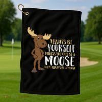 Always Be Yourself Unless You Can Be A Moose Golf Towel thumb 1