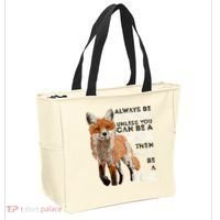 Always Be Yourself Unless You Can Be A Fox Shirt Funny Gift Tote Bag thumb 2