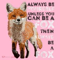 Always Be Yourself Unless You Can Be A Fox Shirt Funny Gift Coaster thumb 2