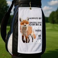 Always Be Yourself Unless You Can Be A Fox Shirt Funny Gift Golf Towel thumb 2