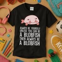 Always Be Yourself Unless You Can Be A Blobfish Kids T-Shirt thumb 3