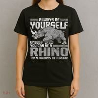 Always Be Yourself Unless Rhinoceros Zoology Rhino Lover T-Shirt thumb 4