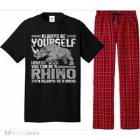 Always Be Yourself Unless Rhinoceros Zoology Rhino Lover Pajama Set thumb 0