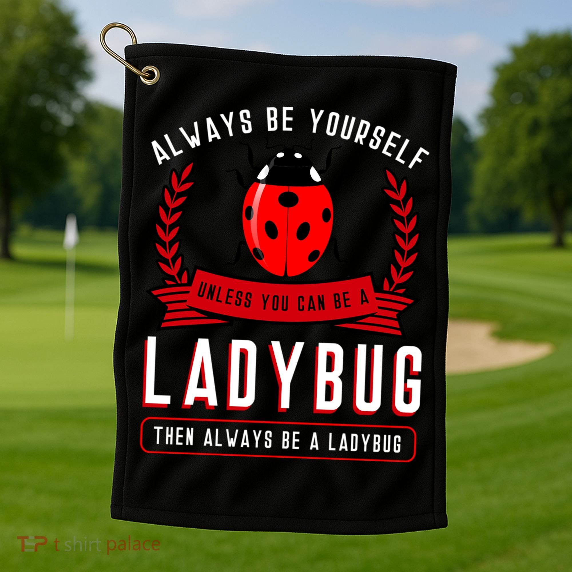 Always Be Yourself Ladybug Gift Golf Towel