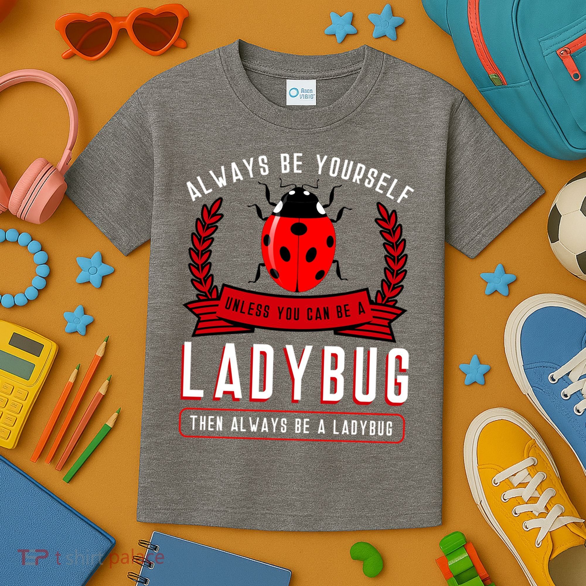 Always Be Yourself Ladybug Gift Kids T-Shirt