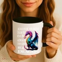 Always Be Yourself Unless You Can Be A Dragon Coffee Mug thumb 3