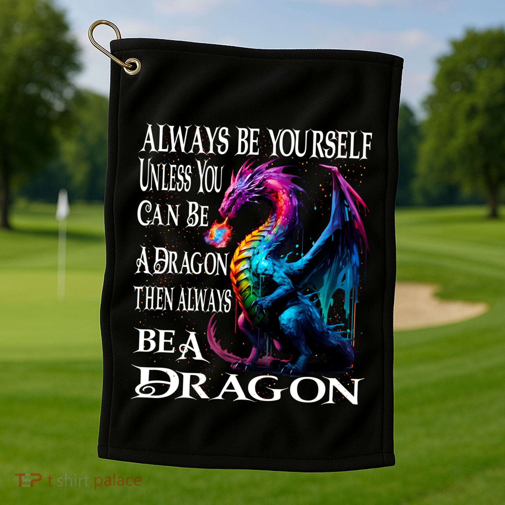 Always Be Yourself Unless You Can Be A Dragon Golf Towel