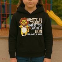 Always Be Yourself Unless You Can Be A Lion Kids Hoodie thumb 3