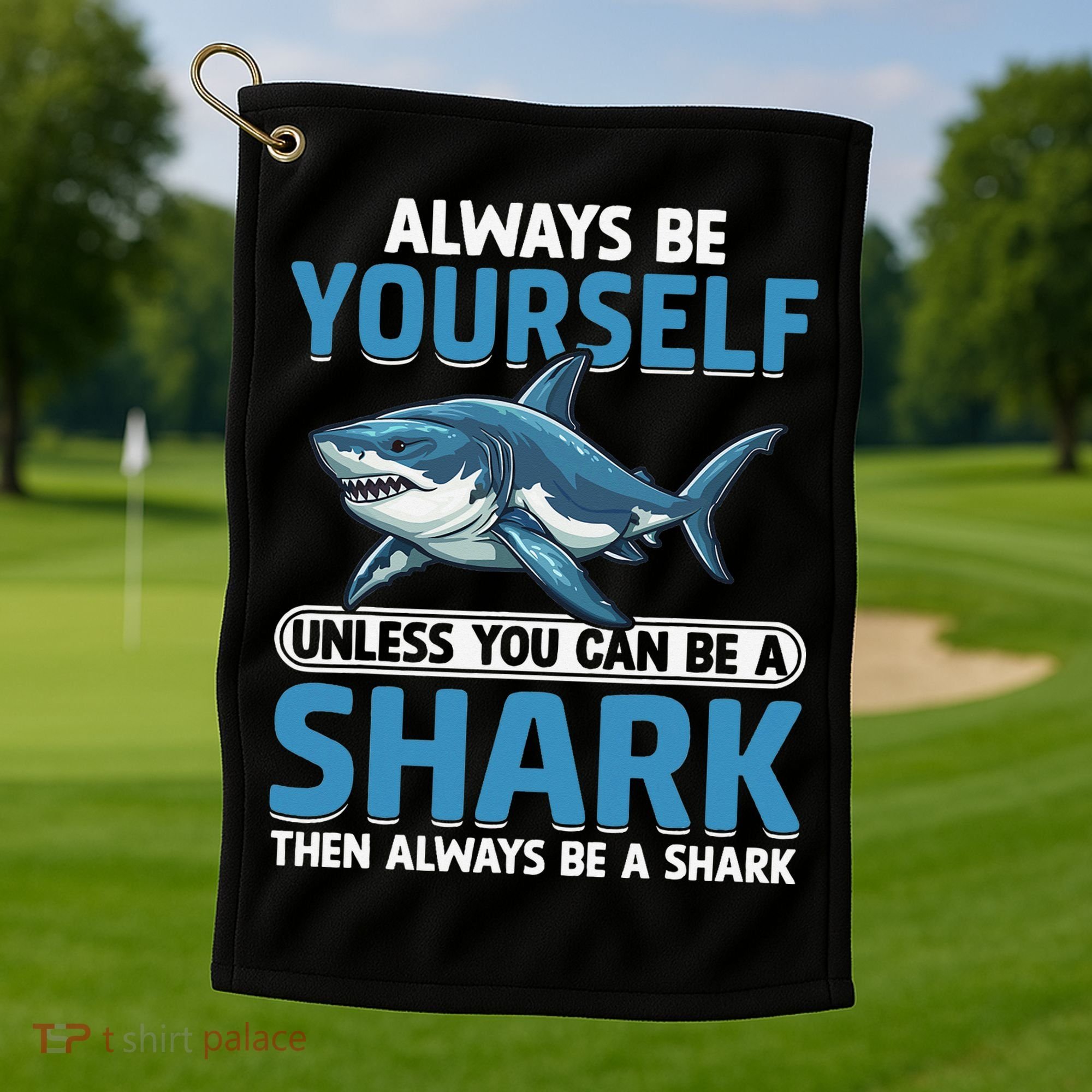 Always Be Yourself Unless You Can Be A Shark Funny Shark Golf Towel