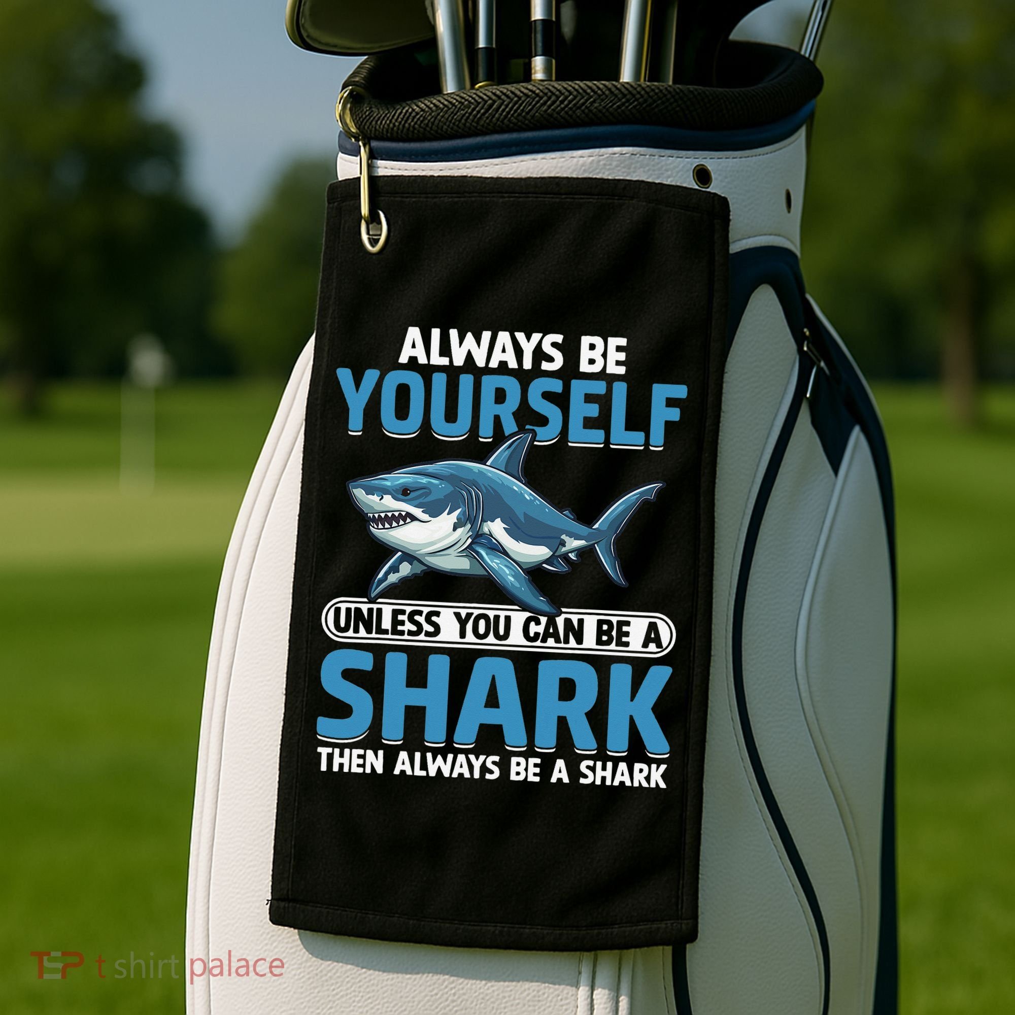 Always Be Yourself Unless You Can Be A Shark Funny Shark Golf Towel