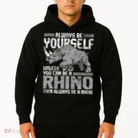Always Be Yourself Unless You Can Be A Rhino Gift Hoodie thumb 2