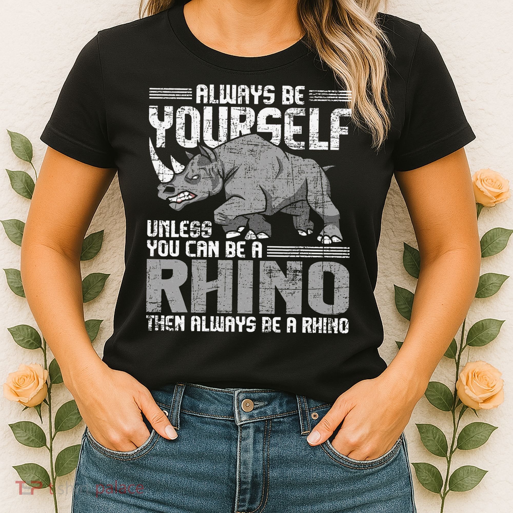 Always Be Yourself Unless You Can Be A Rhino Gift Women's T-Shirt