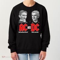 AC VS DC Thomas Edison Nikola Tesla Women's Sweatshirt thumb 0