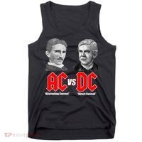 AC VS DC Thomas Edison Nikola Tesla Tank Top thumb 0