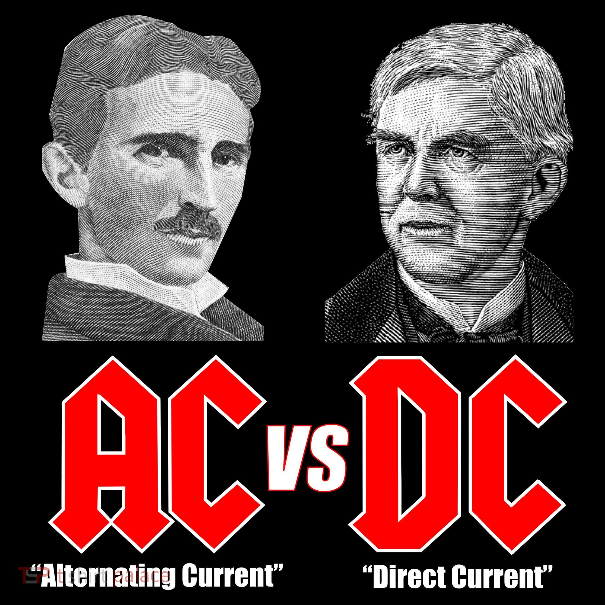 AC VS DC Thomas Edison Nikola Tesla Kids Sweatshirt