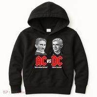 AC VS DC Thomas Edison Nikola Tesla Kids Hoodie thumb 0