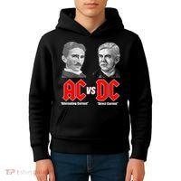 AC VS DC Thomas Edison Nikola Tesla Kids Hoodie thumb 4