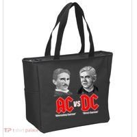 AC VS DC Thomas Edison Nikola Tesla Tote Bag thumb 2
