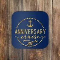 Anniversary Cruise 30 30 years Wedding Anniversary Coaster thumb 0