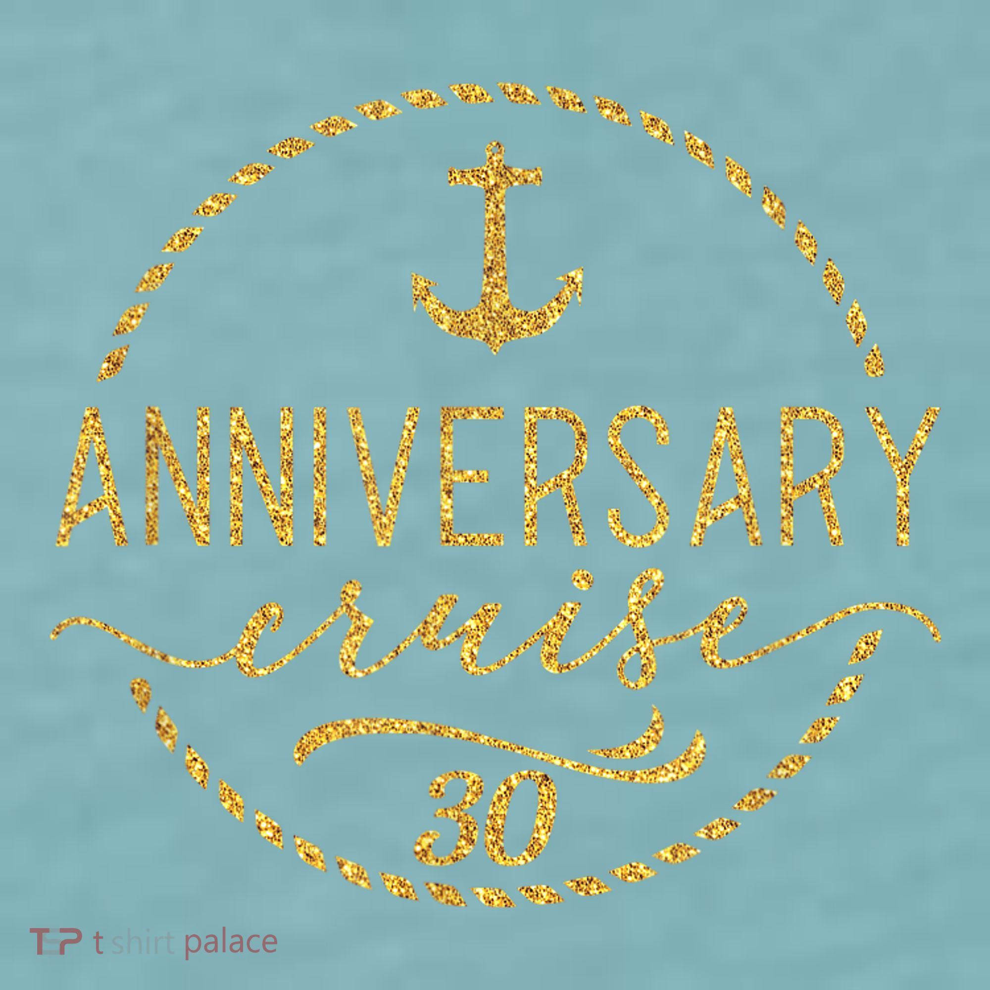 Anniversary Cruise 30 30 years Wedding Anniversary Sueded Cloud Jersey T-Shirt