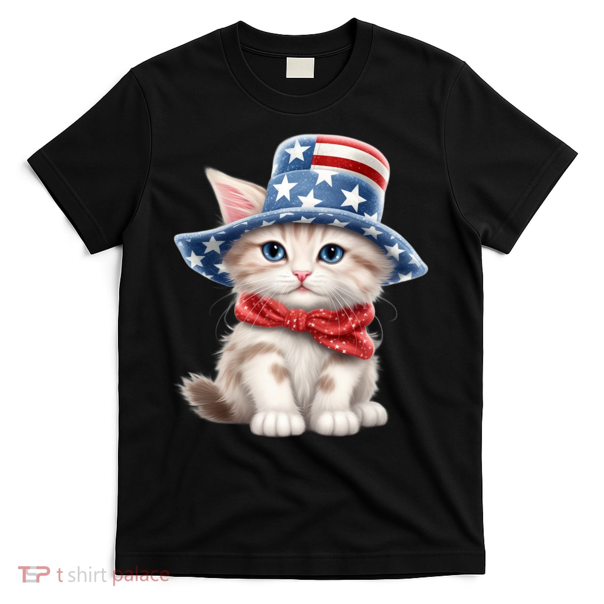 American Cat 4th Of July Cat Patriotic Cats Savannah Kitten T-Shirt