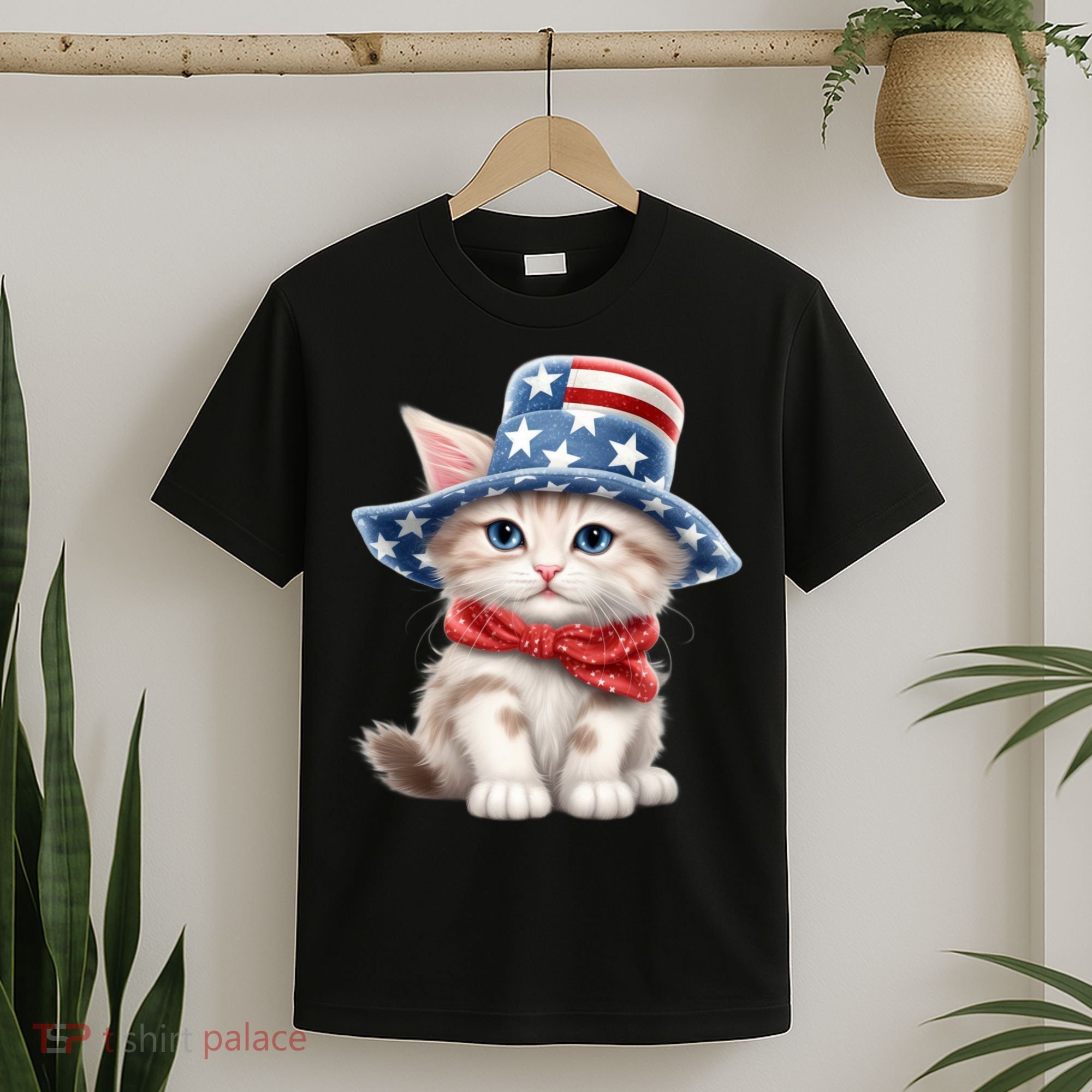 American Cat 4th Of July Cat Patriotic Cats Savannah Kitten T-Shirt
