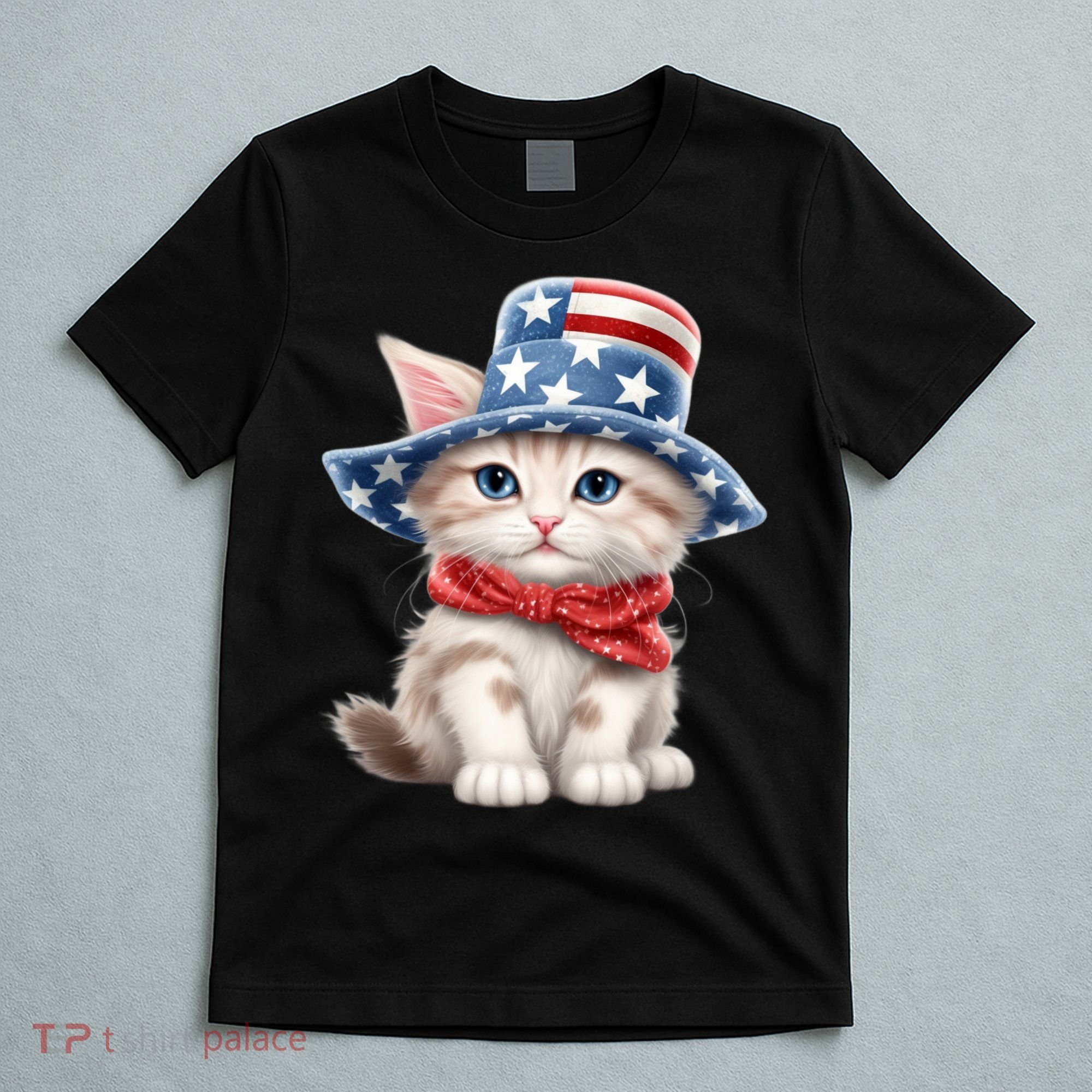 American Cat 4th Of July Cat Patriotic Cats Savannah Kitten T-Shirt