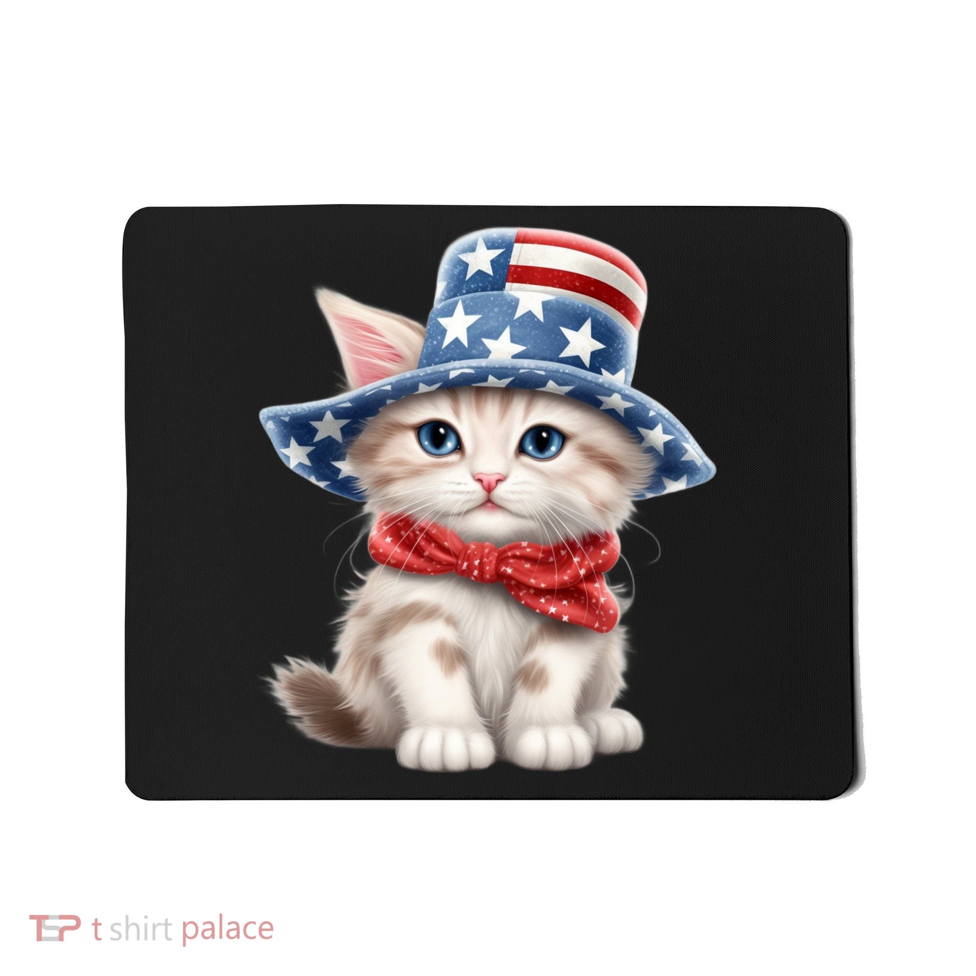 American Cat 4th Of July Cat Patriotic Cats Savannah Kitten Mousepad