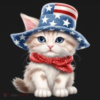 American Cat 4th Of July Cat Patriotic Cats Savannah Kitten Women's Tank Top thumb 5