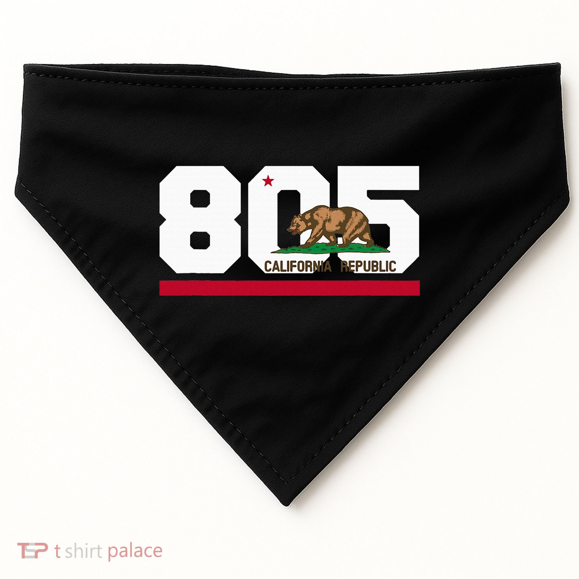 Area Code 805 Santa Barbara California USA-Made Doggie Bandana