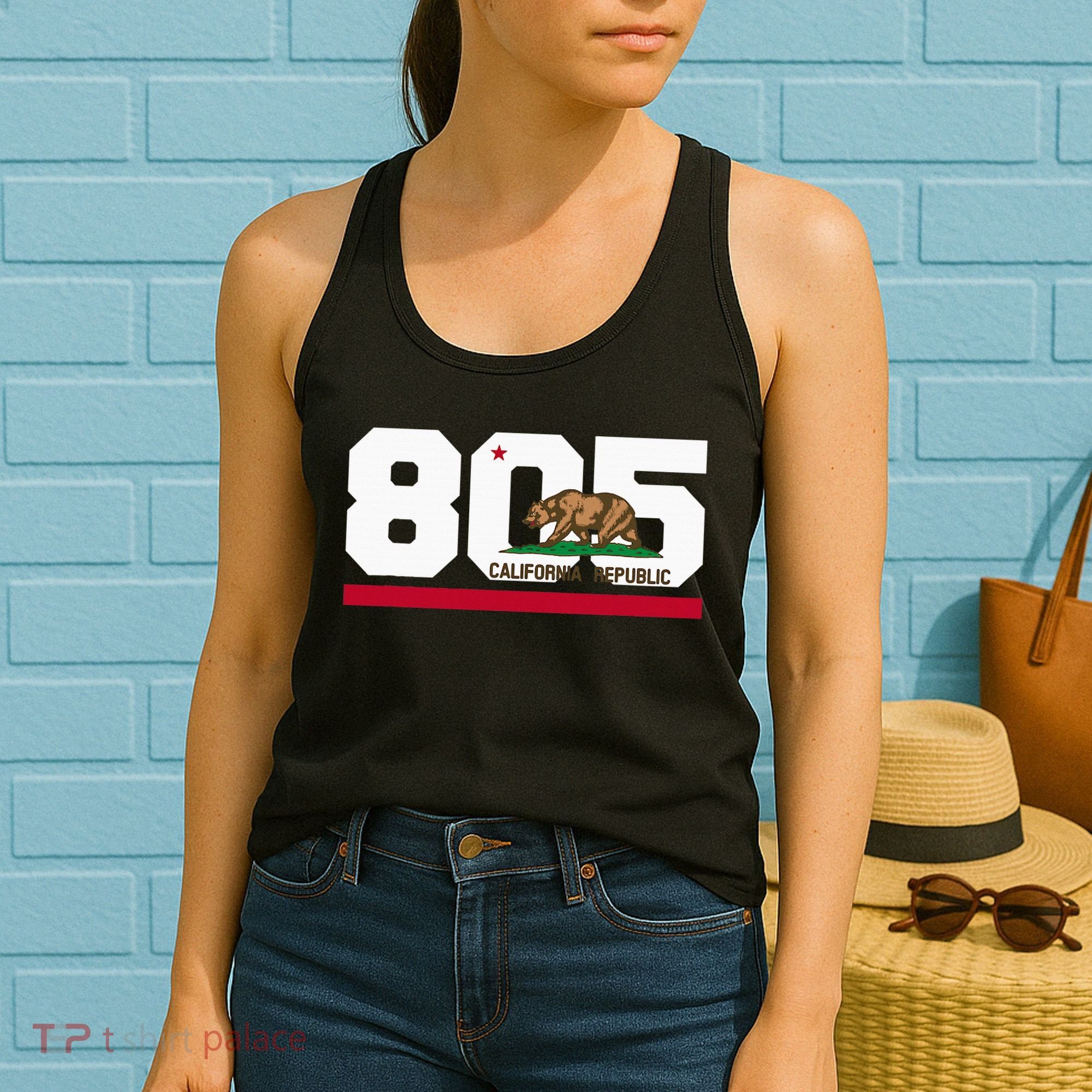 Area Code 805 Santa Barbara California Women's Tank Top