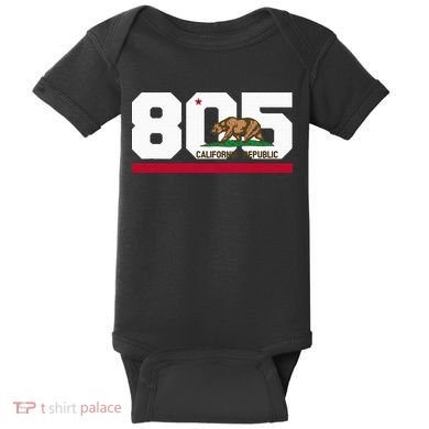 Area Code 805 Santa Barbara California Baby Bodysuit