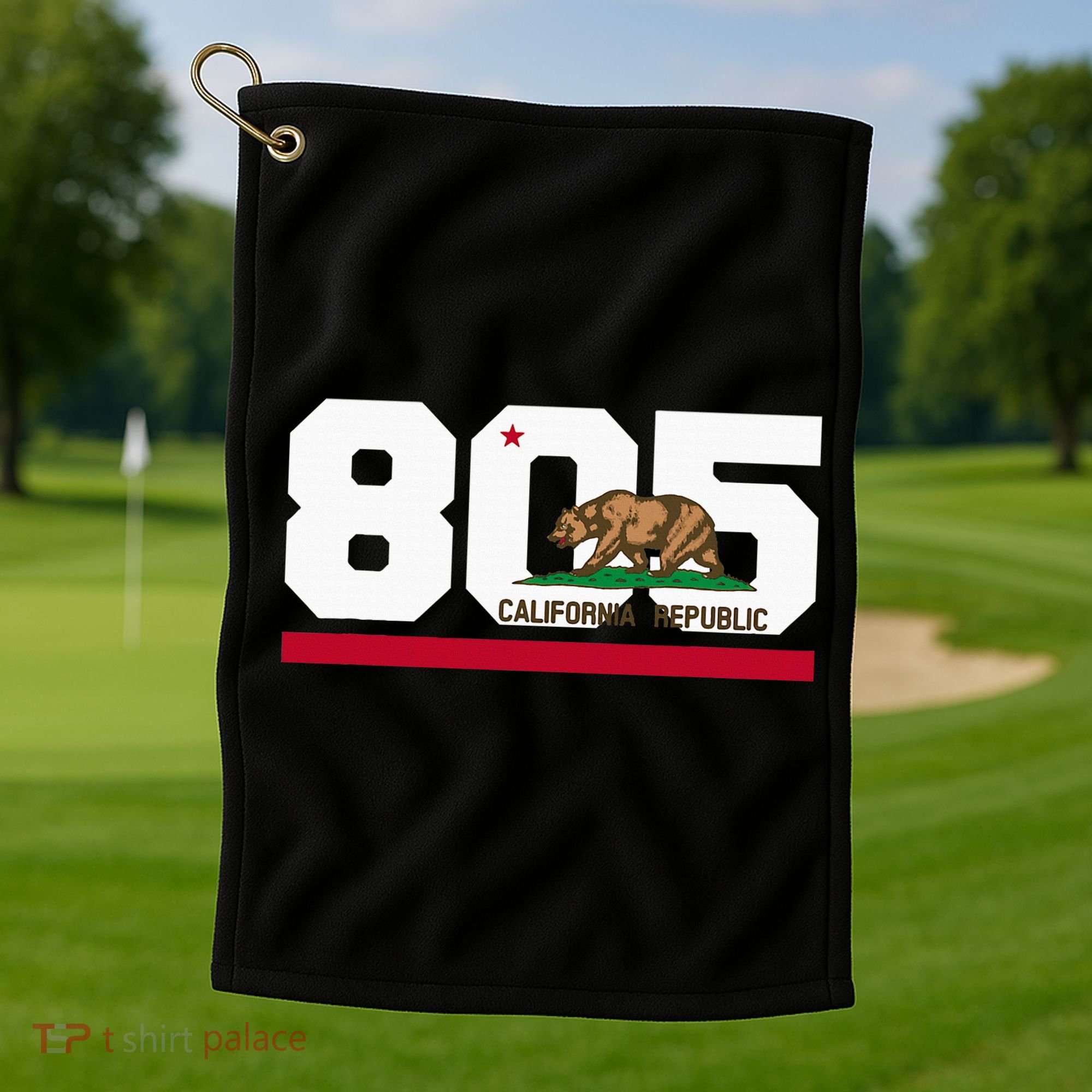 Area Code 805 Santa Barbara California Golf Towel