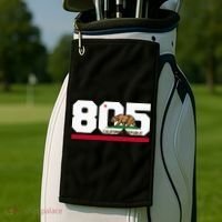 Area Code 805 Santa Barbara California Golf Towel thumb 2