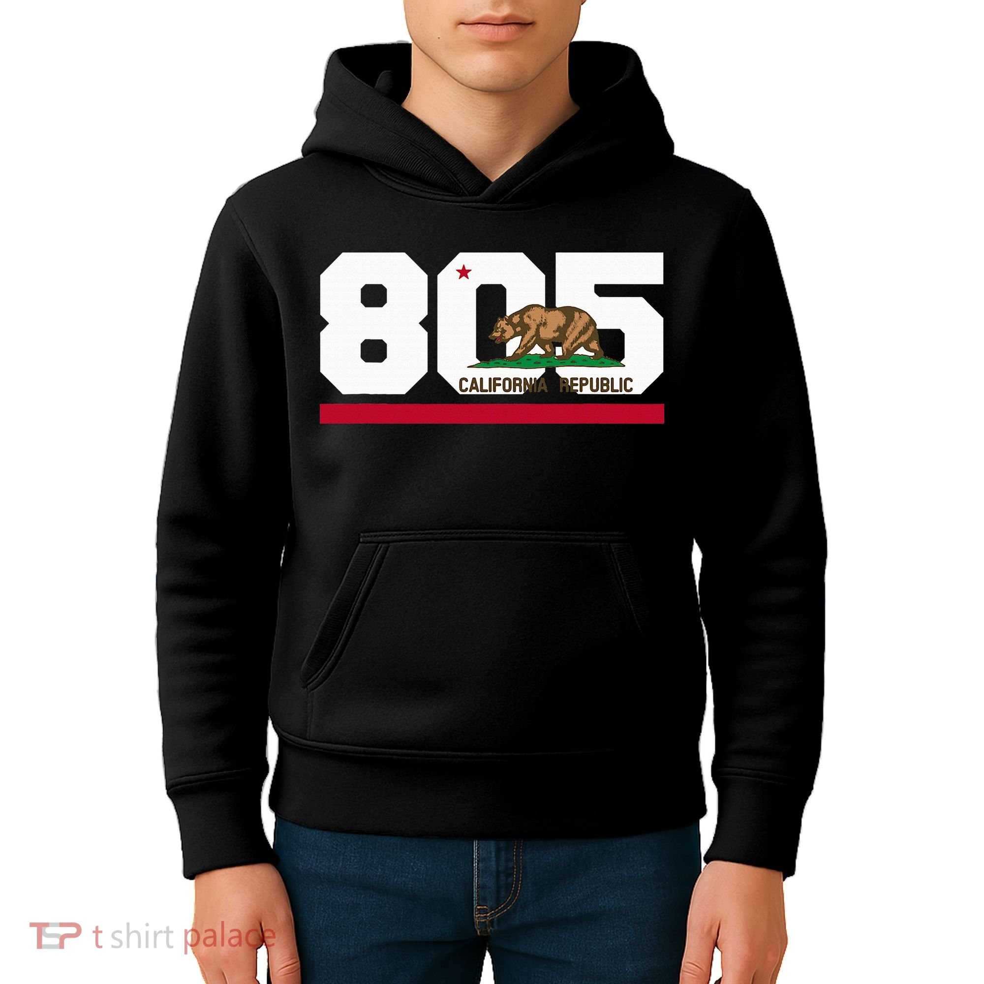 Area Code 805 Santa Barbara California Kids Hoodie