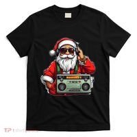 Aesthetic Christmas 90S Hip Hop Radio Santa Boombox T-Shirt thumb 0