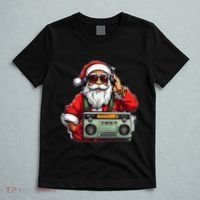 Aesthetic Christmas 90S Hip Hop Radio Santa Boombox T-Shirt thumb 5