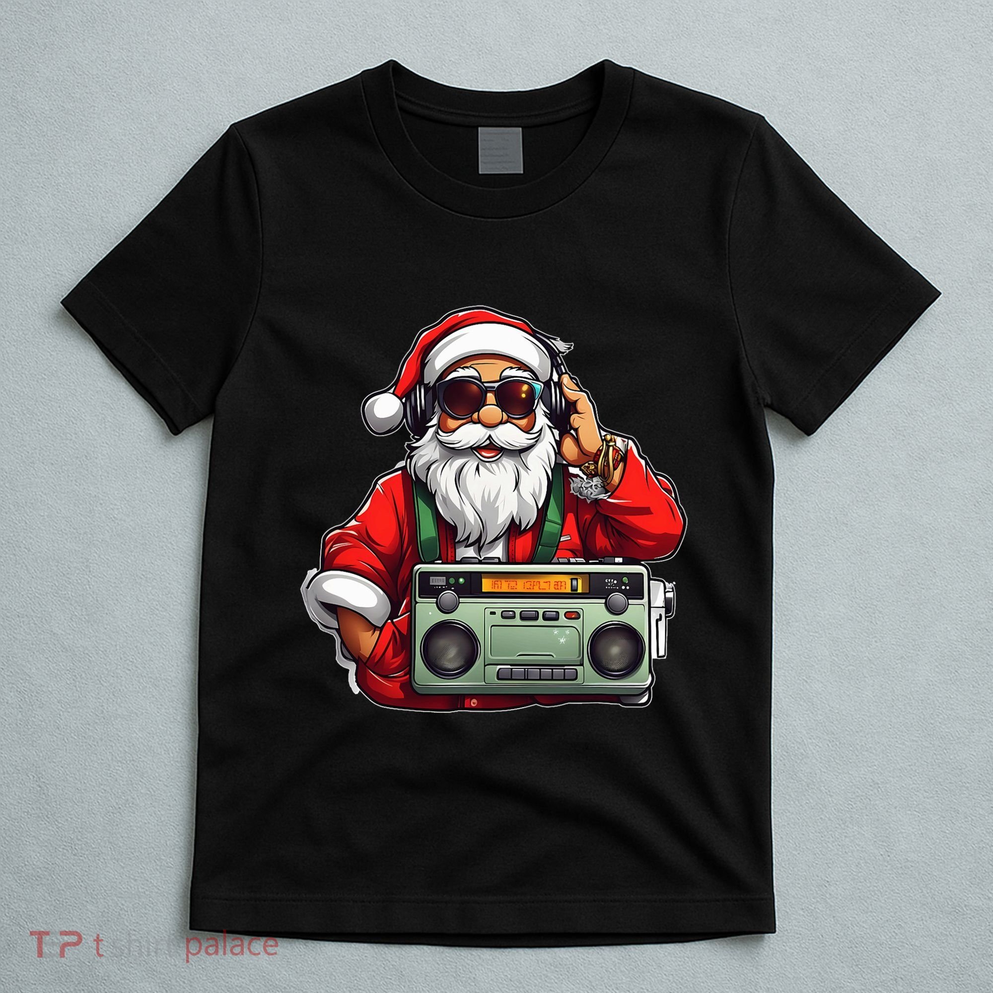 Aesthetic Christmas 90S Hip Hop Radio Santa Boombox T-Shirt