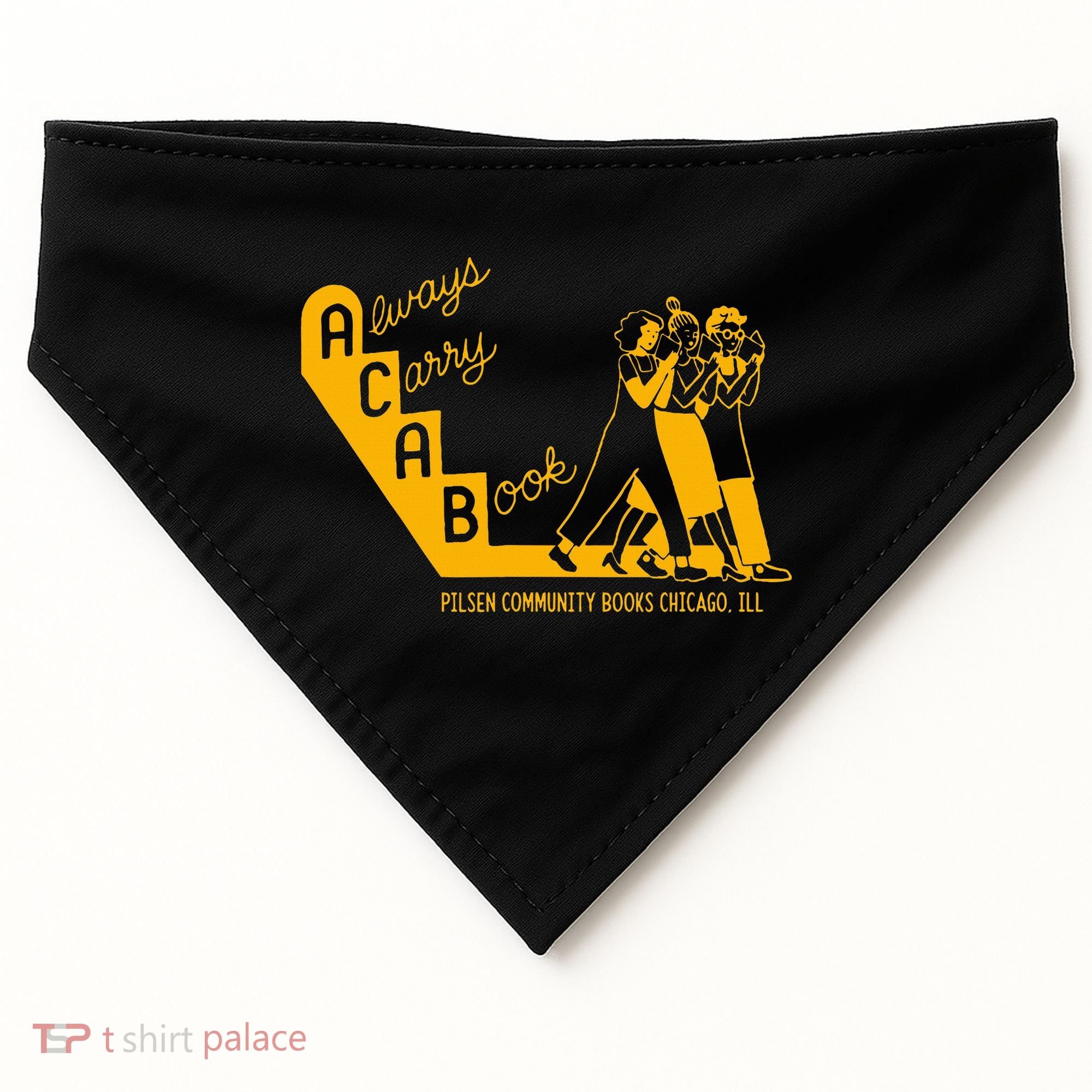 Always Carry A Book Pilsen Community Books Chicago USA-Made Doggie Bandana
