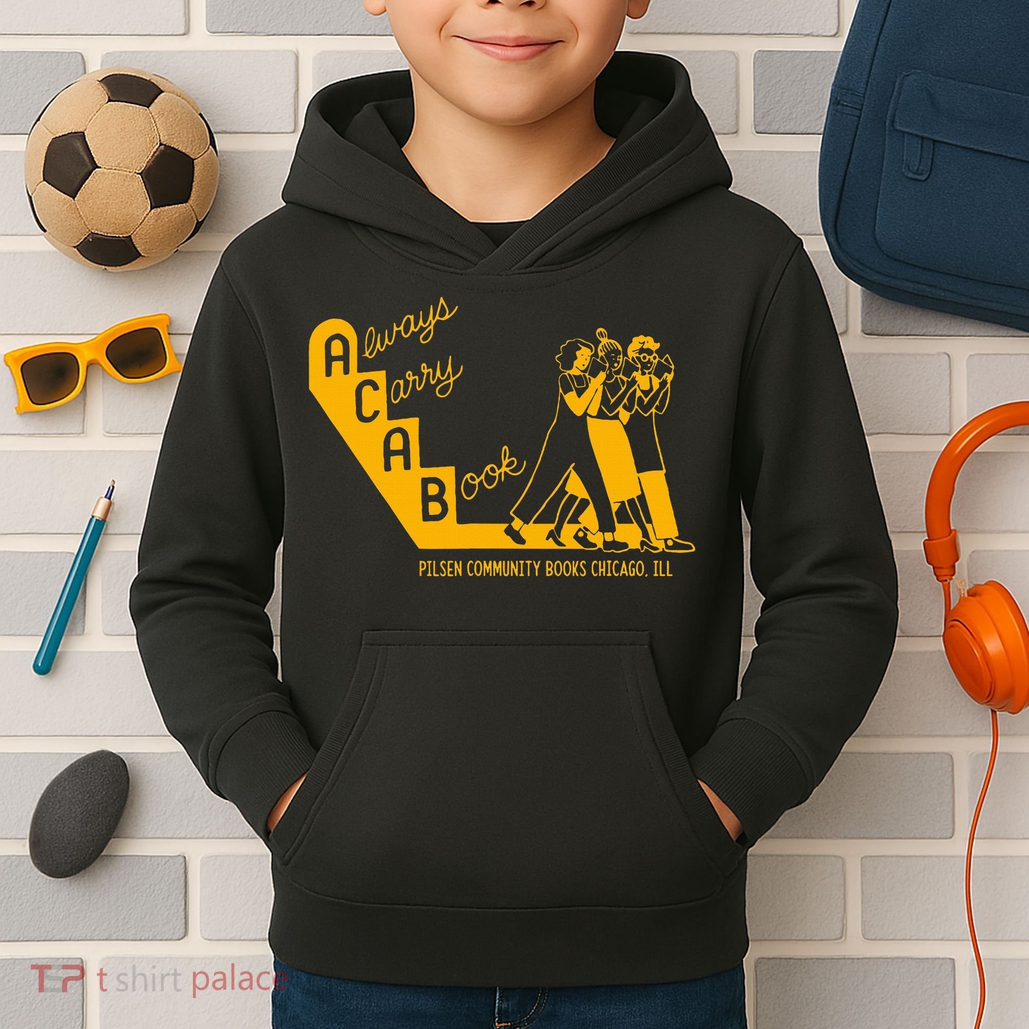 Always Carry A Book Pilsen Community Books Chicago Kids Hoodie