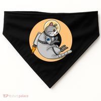 Astronaut Cat USA-Made Doggie Bandana thumb 0