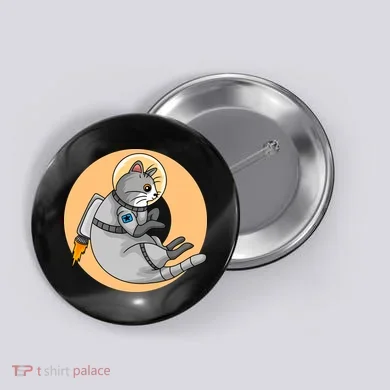 Astronaut Cat Button