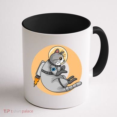 Astronaut Cat Coffee Mug back
