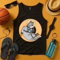 Astronaut Cat Tank Top thumb 4