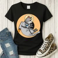 Astronaut Cat Women's T-Shirt thumb 3