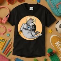 Astronaut Cat Kids T-Shirt thumb 3