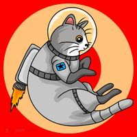Astronaut Cat Santa Hat thumb 1