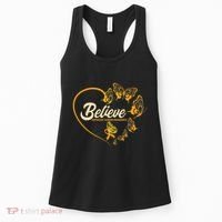 Appendix Cancer Awareness Believe Butterfly Heart Women's Tank Top thumb 0