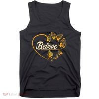 Appendix Cancer Awareness Believe Butterfly Heart Tank Top thumb 0