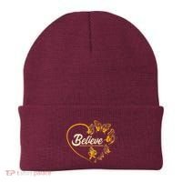 Appendix Cancer Awareness Believe Butterfly Heart Beanie thumb 0